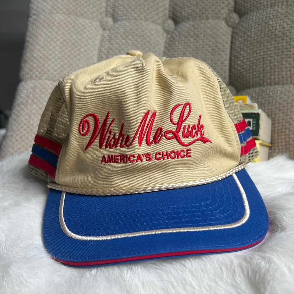 Wish Me Luck Trucker Hat EUC